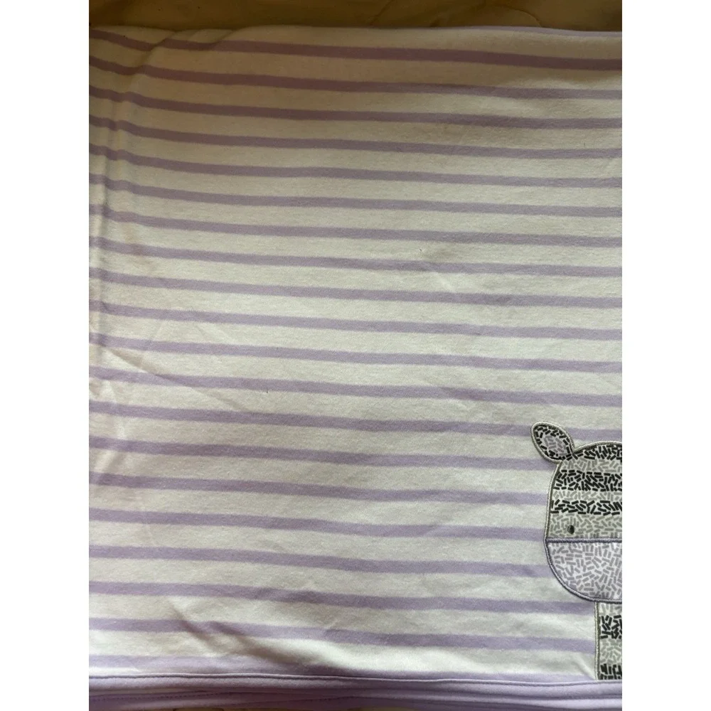Koala Baby 2018 Toys R Us Purple White Stripe Zebra Baby Blanket Reversible VGC
